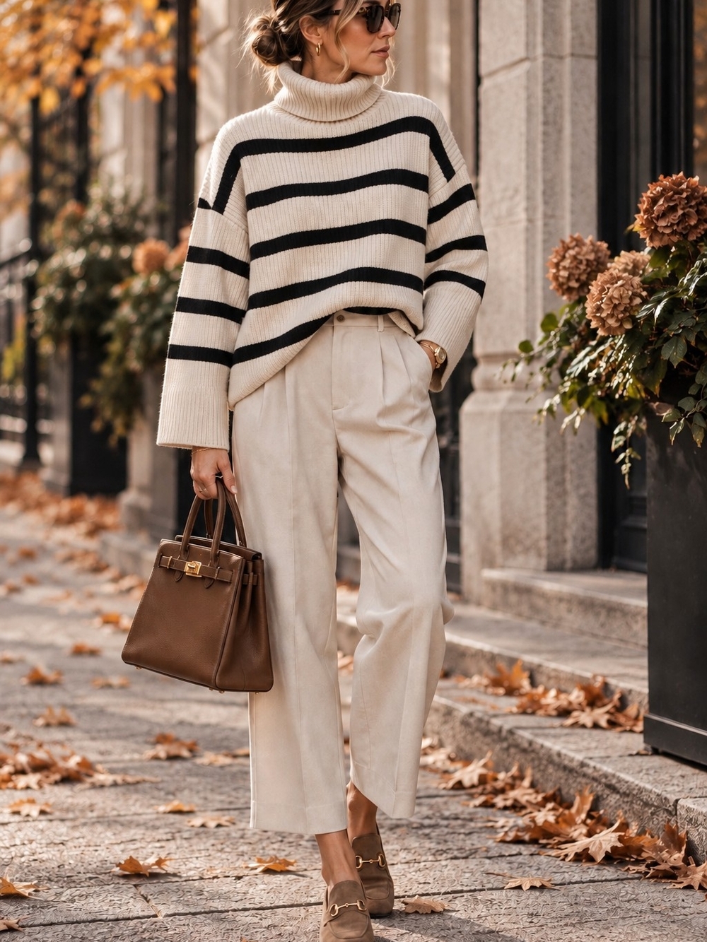 Zara Striped Sweater Turtleneck Size XL
